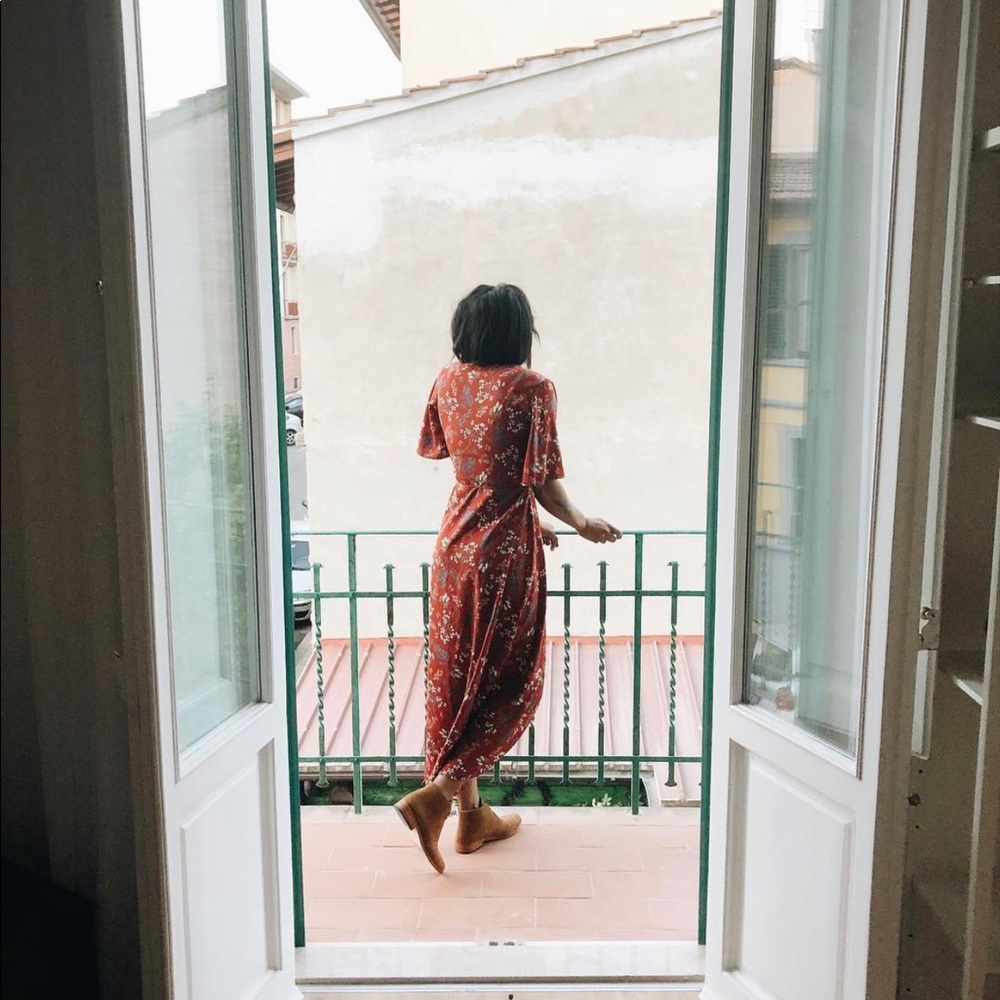 Emory Park floral maxi wrap dress